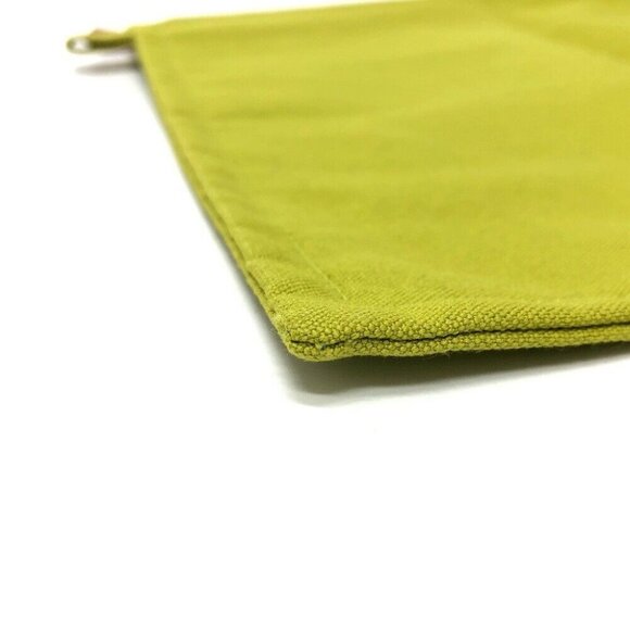 Auth HERMES Large Pouch Pouch Canvas GreenBased/SilverHardware - Picture 8 of 12